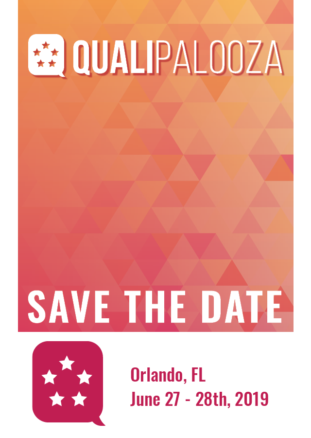 Save the Date: Qualipalooza June 27-28, 2019 in Orlando, FL